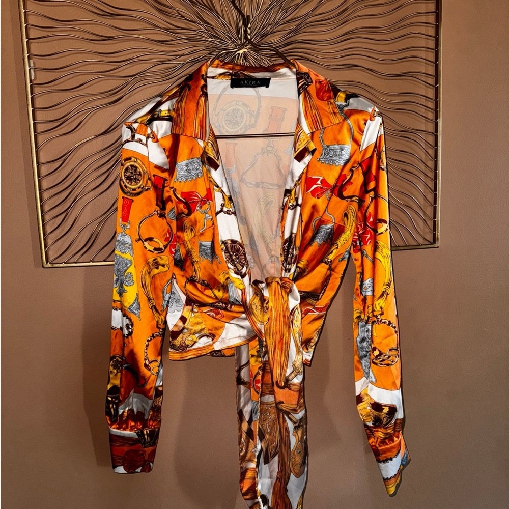 Akira Vibrant Orange Women's Top